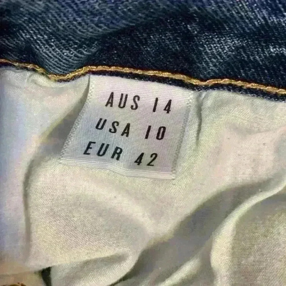 Cotton on The boyfriend patch jeans sz 10 dark wash casual comfy high waisted - Picture 10 of 11